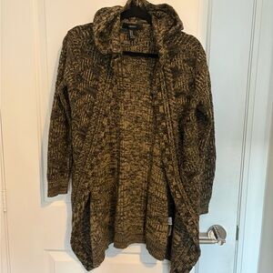 Black and Brown Knit Cardigan